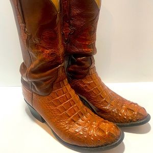 Lucchese Handmade Caiman Cowboy Boots - 9.5D - Exotic